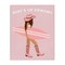 Stupell Industries Surf's Up Cowgirl Canvas Design by Natalie Carpentieri